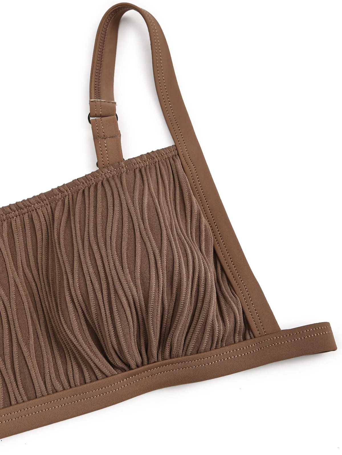 Seamolly womens swimsuit texture adjustable shoulder strap thong bikini set 250325