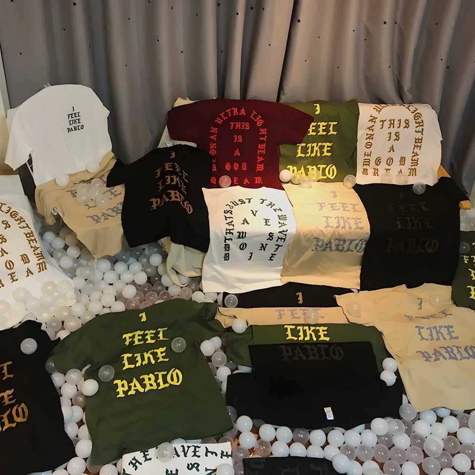 2025 Pablo T Shirt Men Women I Feel Like Print Short SLeeves Season 3 T-Shirt Hip Hop Cotton Tee Tops X250329