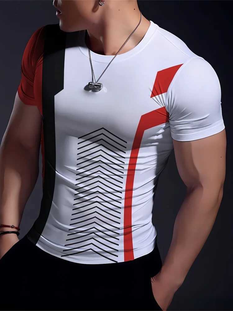 Los Angeles Text Printed Mens Sports T-shirt Summer Daily Casual Mens Short-sleeved Top Outdoor Fashion Mens Fitness T-shirt X250329