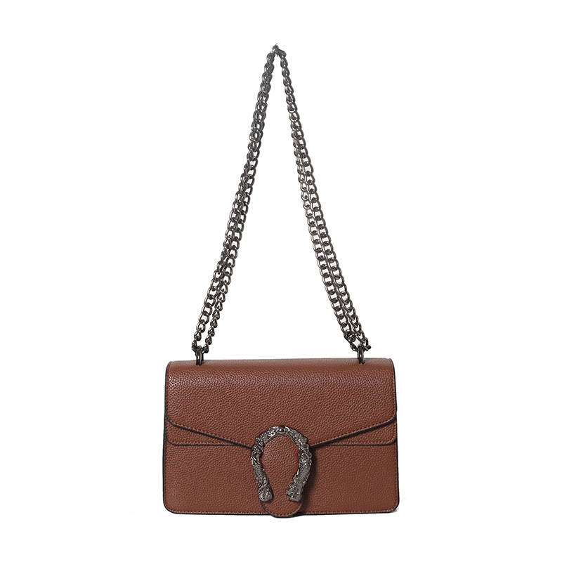 Handbag Female bridal bag Fashion single shoulder female bag lychee print chain crossbody bag 2025s hot