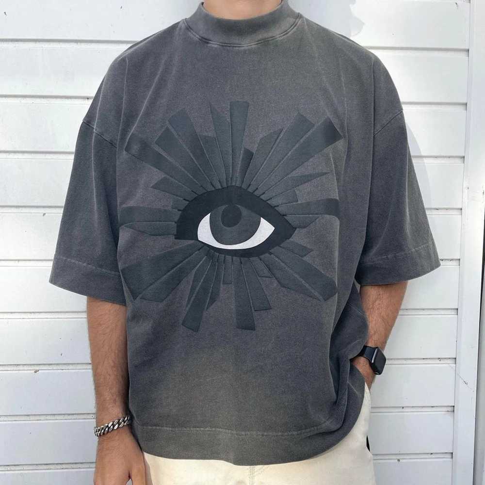 Frog drift Streetwear Fashion Brand HOUSE OF ERRORS Foam Printing Overesized Loose Summer Tee Tops T-shirt For Men X250329