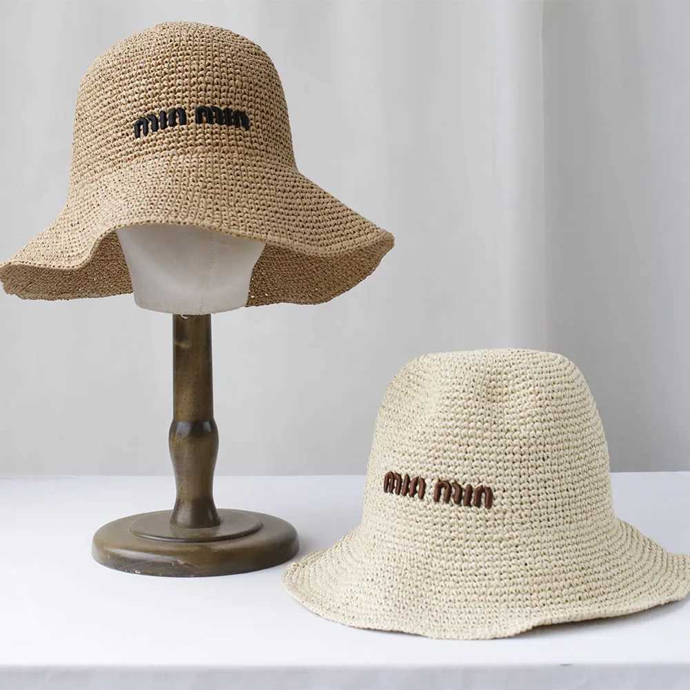 NEW Wen Sun Hat Wide Large Brim Beach Hats Wens Summer Straw Hat Foldable Sun Hat Chapeau Femme Beach UV Protection Cap X250329