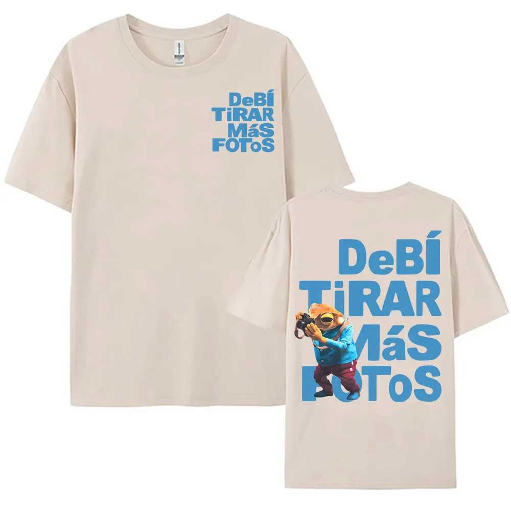 Cartoon Frog DTMF Printing T-shirt Deb Tirar Ms Fotos Album 2025 Tshirts Cotton Short Sleeve Summer Tee-shirt Women X250329