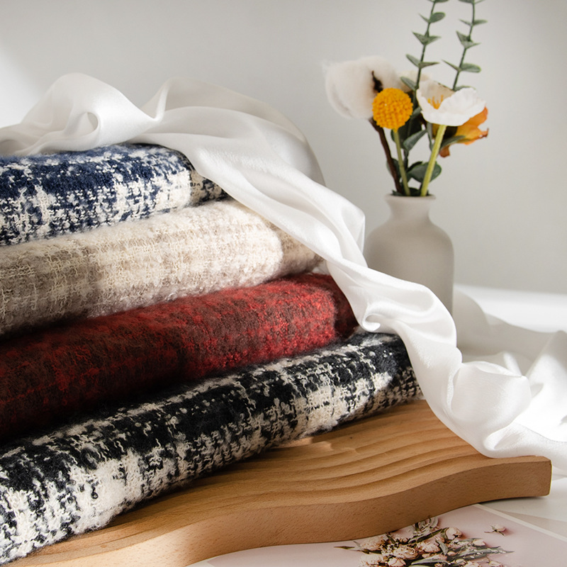 K258 2024 new scarf for women high-end autumn and winter Korean style all-match plaid thickened student couple imitation cashmere scarf