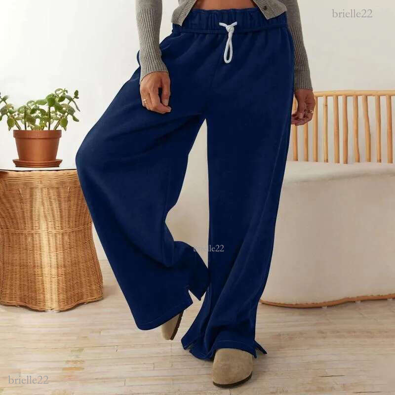 Women's Pants Wide Leg Sweatpants Women Fleece Drawstring Low Rise Cute Sweat Athletic Works Cotton Joggers Casual Comfy