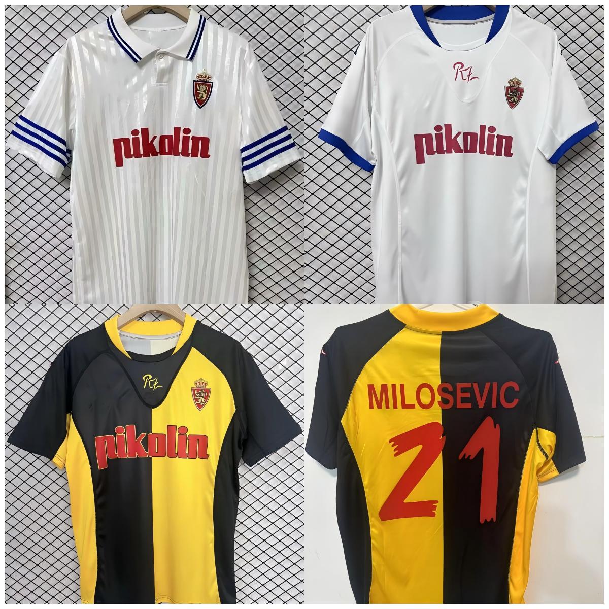 25 26 27 Zaragoza soccer jerseys football shirt men kids kit 92 93 95 96 97 home away third retro 1992 1993 1995 1996 1997 1998