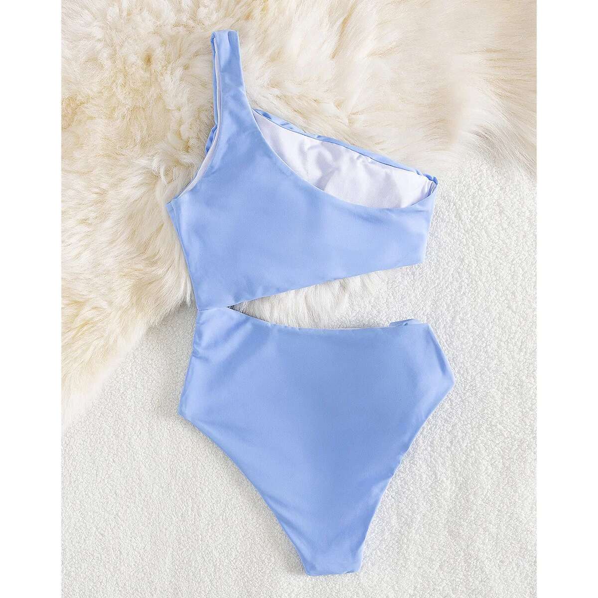 Dongdumaoyi Vintage D Flower Designer Swimwear Women Pink One Shoulder Hollow Backless Tummy Control Piece Swimsuit Bathing Suit