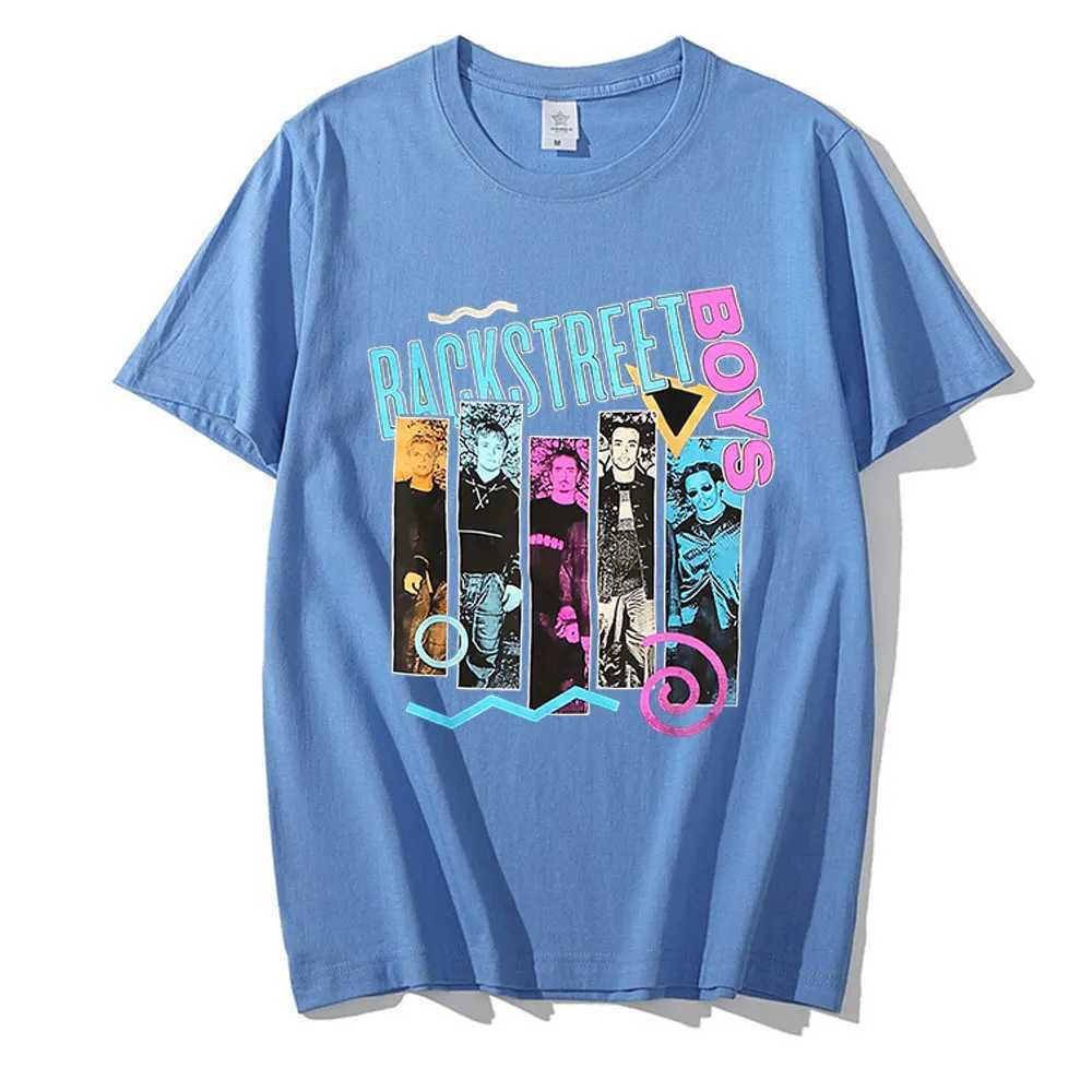 Classic 90s Backstreet Boys Rock Band Graphics T-Shirt Unisex Vintage Punk Tee Shirt Mens Hip Hop T-Shirts Oversized Streetwear X250329