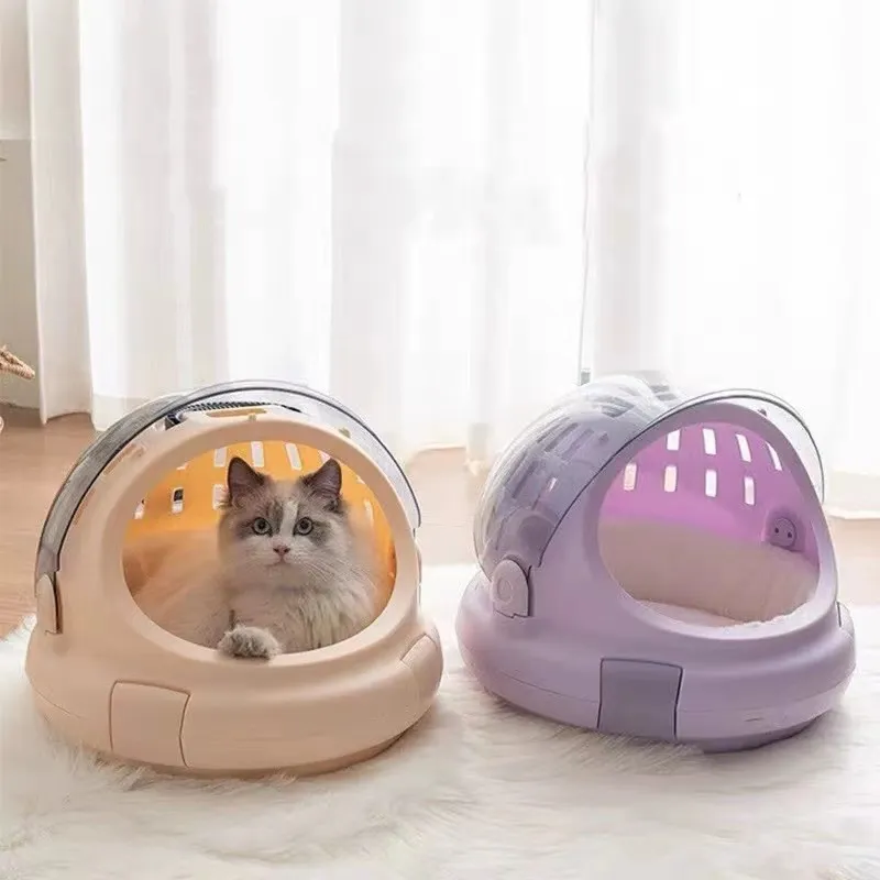Cat bag Airline bag for Going out portable cat and dog backpack Portable translucent breathable pet bag for cat litter