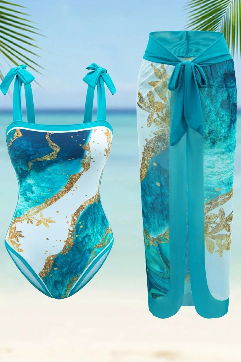 Womens onepiece swimsuit plus size push up large floral swimming beach suit with cover 250322Z