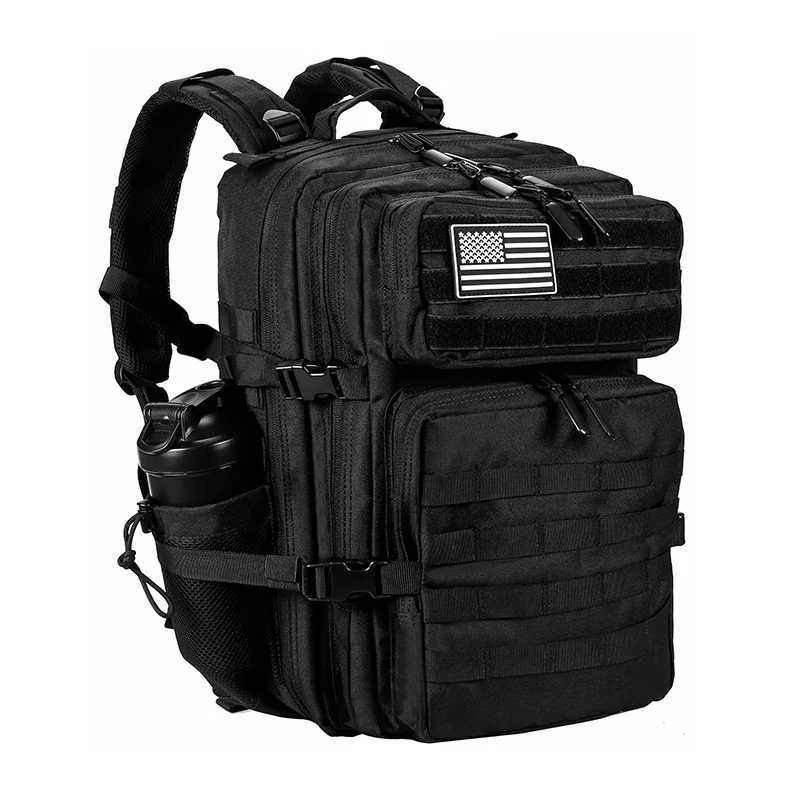 45L/35L/25L Mens and Womens Tactical Bag Waterproof Outdoor Travel Hiking Fitness Bag Military Rucksack with Bottom Bracket W250329