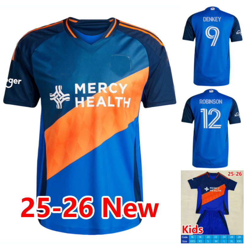 25 26 fc cincinati Soccer Jerseys DENKEY EVANDER MIAZGA Football Shirt 2025 2026 cincinnatti home KUBO ROBINSON ORELLANO BUCHA maillot de futol MEN KIDS UNIFORMS