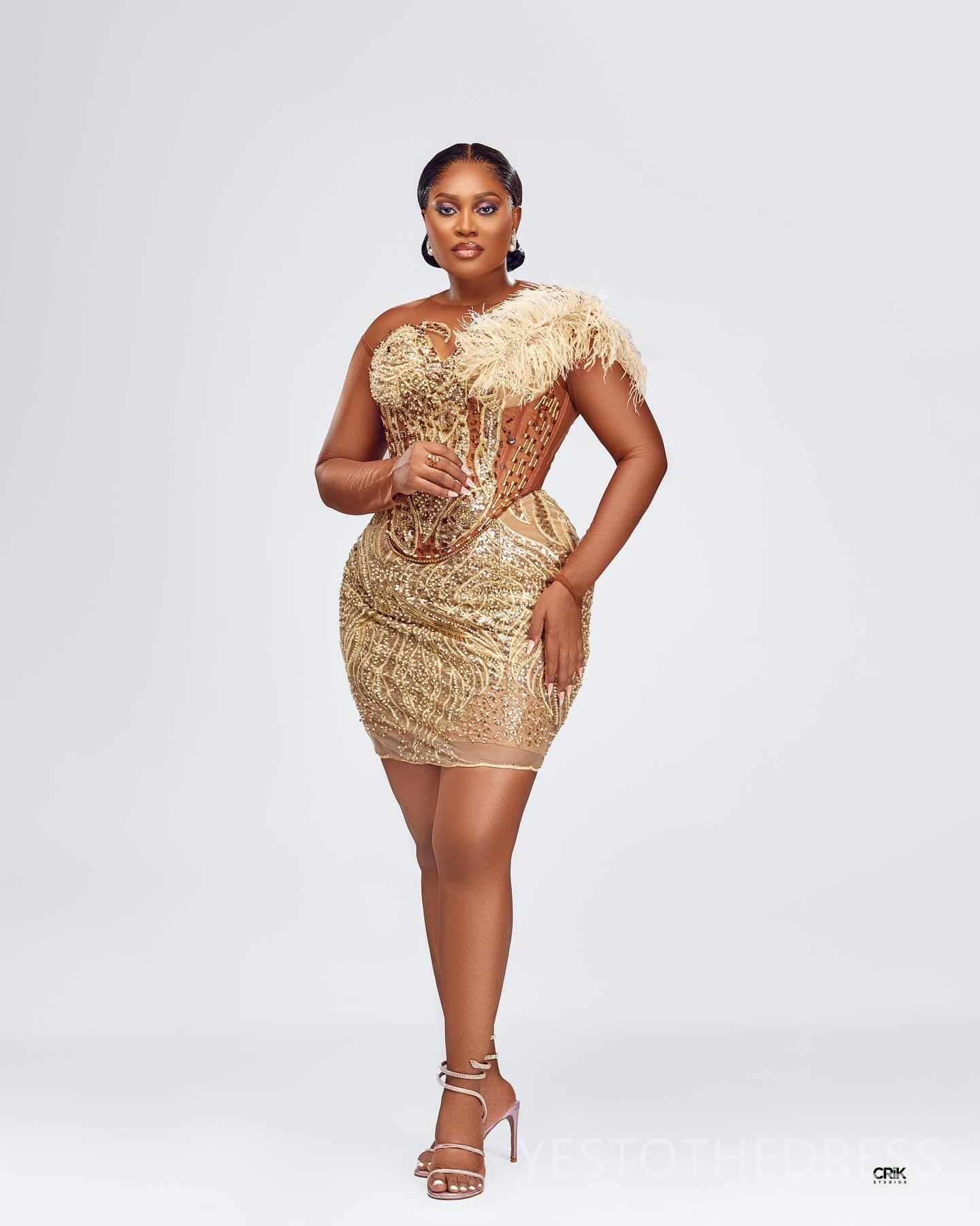 2025 Aso Ebi Gold Cocktail Dresses For Women Short Prom Dresses Mini Dresses Birthday Dresses Appliqued Beaded Sequined Lace Flora Gowns For Special O