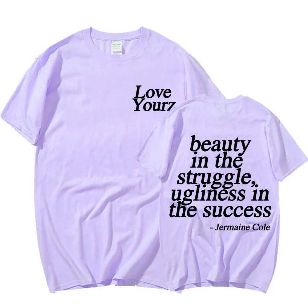 J Cole Dreamville Love Yourz Lyrics Graphic T Shirt Vintage Fashion Aesthetic T-shirt Men Women Short Sleeve T Shirts Streetwear X250329