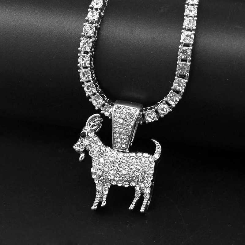 Fashion Gold Plated and Silver Plated Goat Pendant Necklace Hip Hop Tennis Chain Necklace Womens and Mens Gifts Inspiring Jewelry Y250329