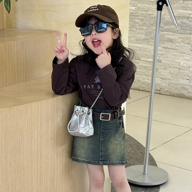 Hot Korean version of high-grade out crossbody bag fashion sequin bucket pull bundle bag children's girls small bag women