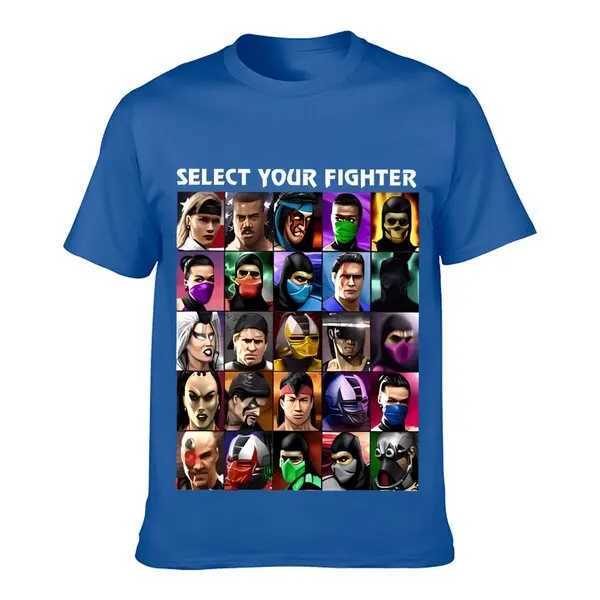 Men Tshirt Select Your Fighter Umk3 Mortal Kombat T Shirt Printed T-Shirt Tees Top X250329