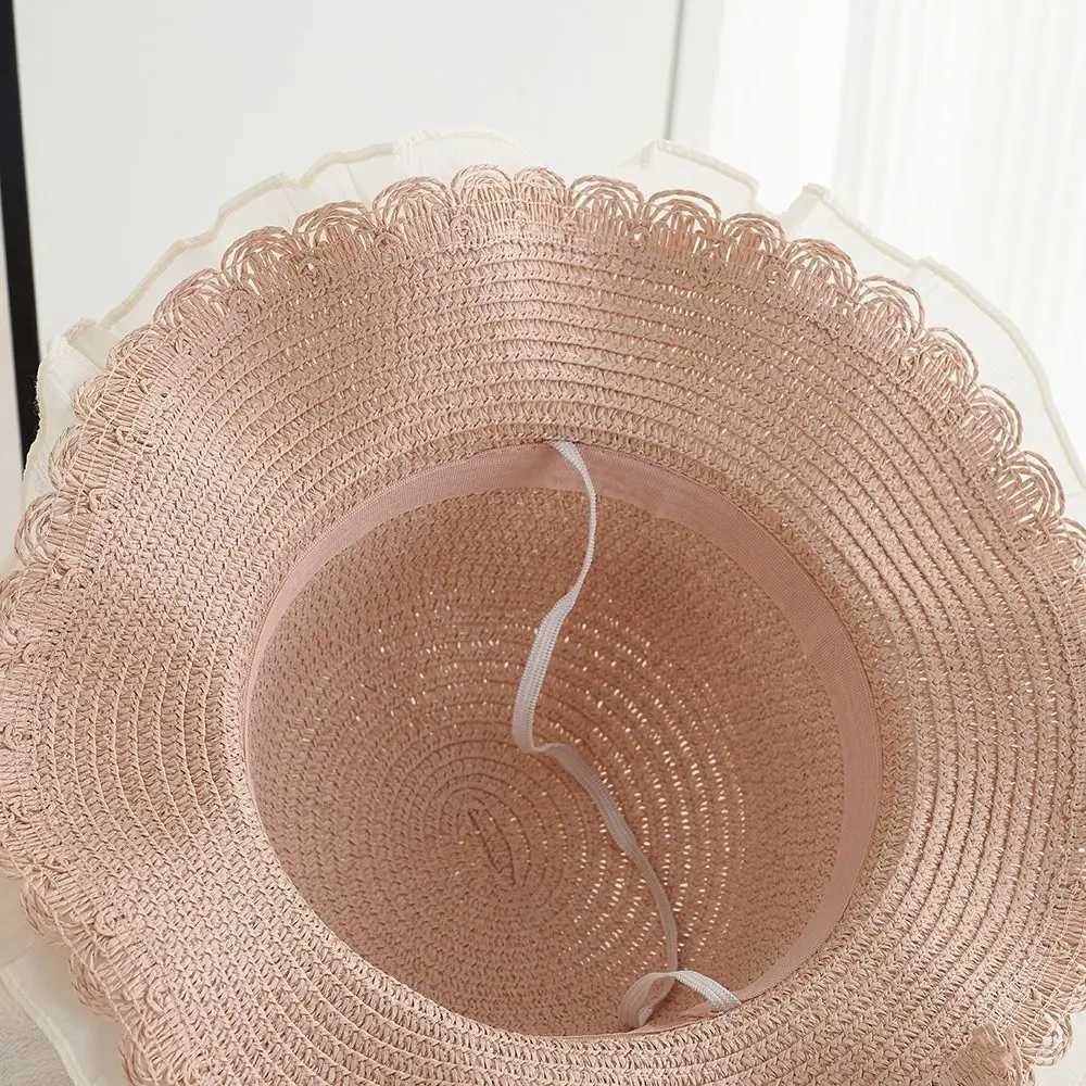 with Same Style Crossbody Bag Tip Straw Sun Hat Shading Hat Korean Style Girls Bucket Hat Anti-UV Sun Hat Fisherman Cap X2503298