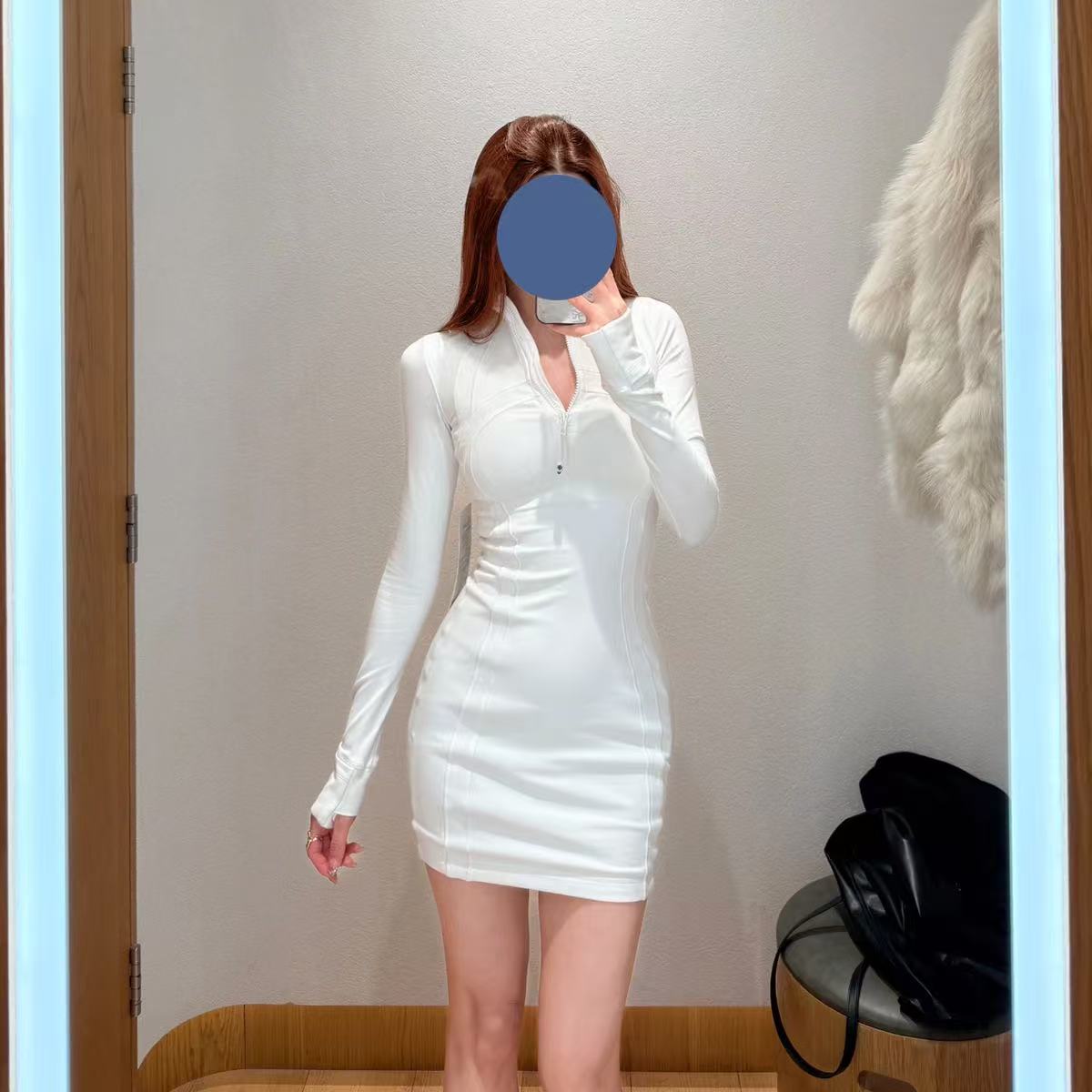 Womens DF Yoga Dresses Yoga Outfit Ladies Cheerleaders One Piece Dress Jacket Gym Long Sleeve Pants Lining Workout