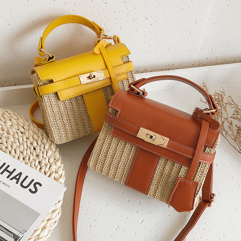 2025 Women's New Designer Bag Fashion Women's Straw Woven Bag Korean Edition Multi Functional Shoulder Slant Bag Wallet Outdoor Leisure Bag