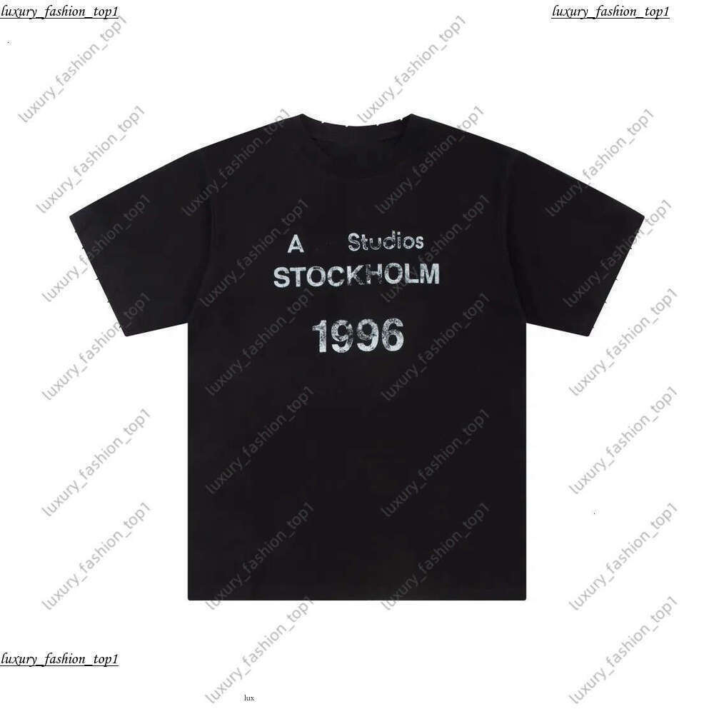 Designer T Shirt Shirt Mens Woman acnees studio T-Shirts Loose Tees Tops Casual Sleeve Polos acn studiod Tshirts Size S-Xl Letter printing Pure Cotton Top 55c