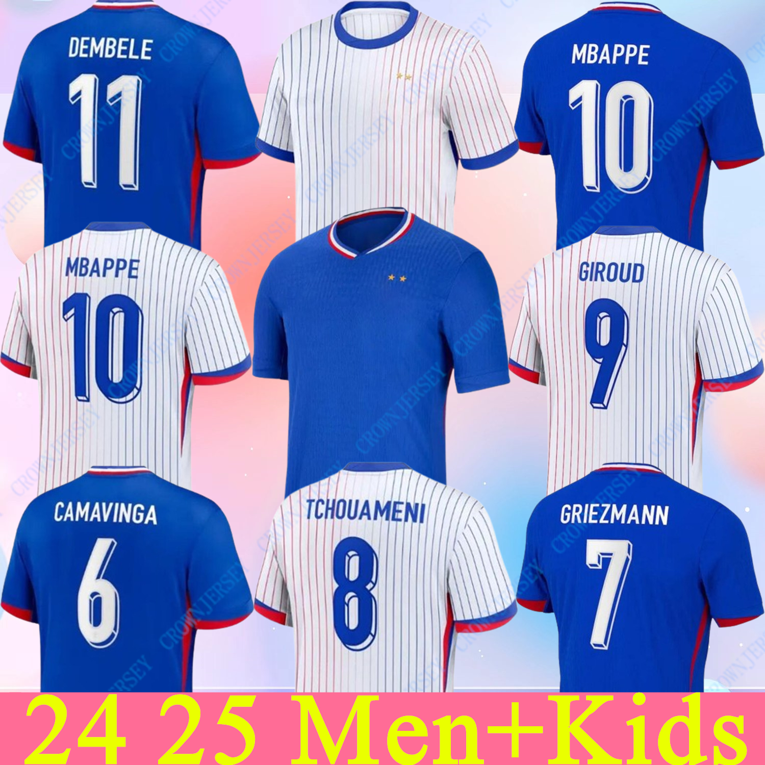 2024 2025 2026 french club MBAPPE GRIEZMANN soccer jerseys 25/26 GIROUD TCHOUAMENI DEMBELE M. CAMAVINGA MAIGNAN FOFANA Maillot de foot Maillots Men kids kit football