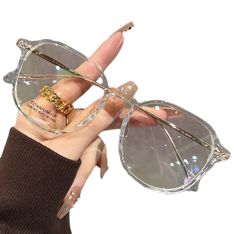 free shipping Ultra-lightweight, oversized cold brown glasses summer