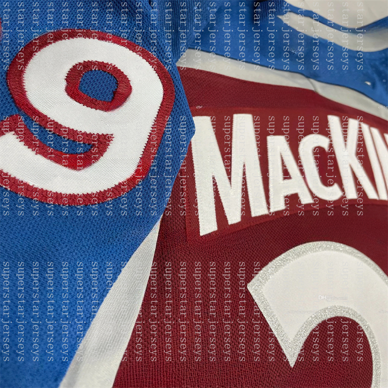 Personalized Custom Hockey Jersey Nathan MacKinnon Makar Toews Landeskog Felhaber Blackwood Embroidered Letter Number Design