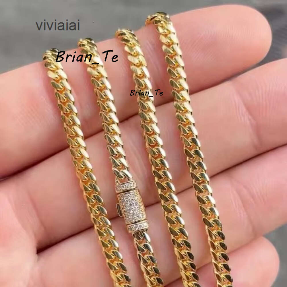 Wholesale 10K 14K 18K Solid Real Gold 8MM Cuban Link Chain Bracelet Iced Out Hip Hop Moissanite Necklace Fine Jewelry Men Women