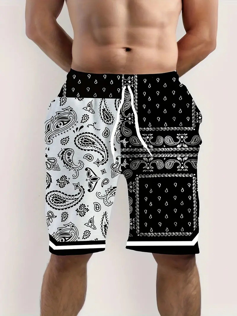 Top quality Brand High Quality New Style Free Delivery Designer Bag Beach 2025new summer style boat anchor pattern gradient color swimming men's 