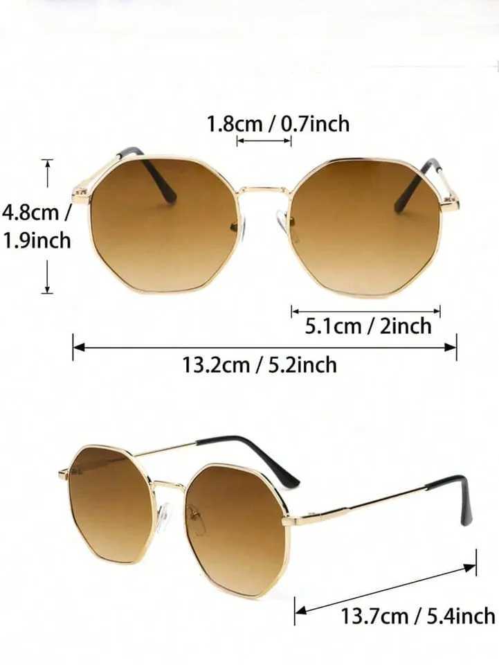 3PCS Metal Fashion Irregular Frame Women Sunglasses For Daily Life Men Shades Vacation Outfits Accessories.C250411