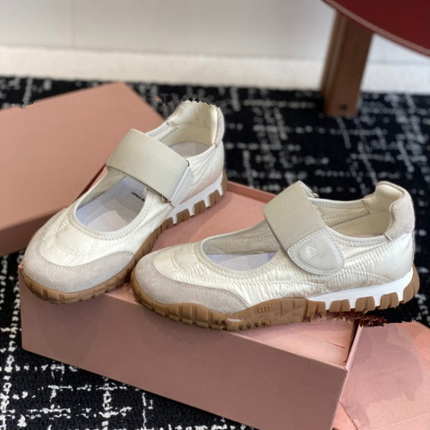 Tyre Technical Fabric Suede Ballerinas Dress Shoes Fashion Single Shoes Loafers Outdoor Sneakers Women Sandals