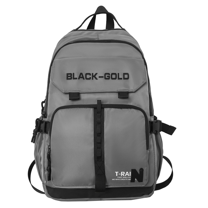 Backpack men and women large capacity middle school student bag light fashion college students fashionable cool travel backpack