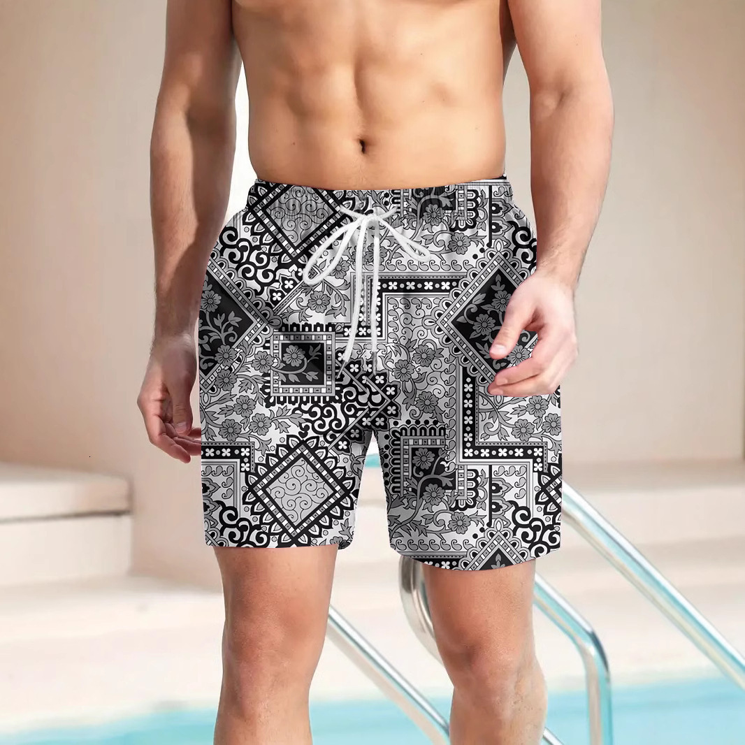 Top quality Brand High Quality New Style Free Delivery Designer Bag Men's beach pants 3D digital animal bird pattern fashionable and trendy loose