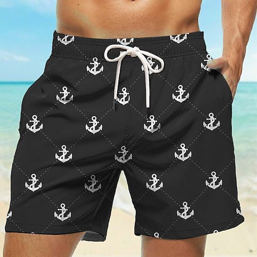 Top quality Brand High Quality New Style Free Delivery Designer Bag Beach 2025new summer style boat anchor pattern gradient color swimming men's 