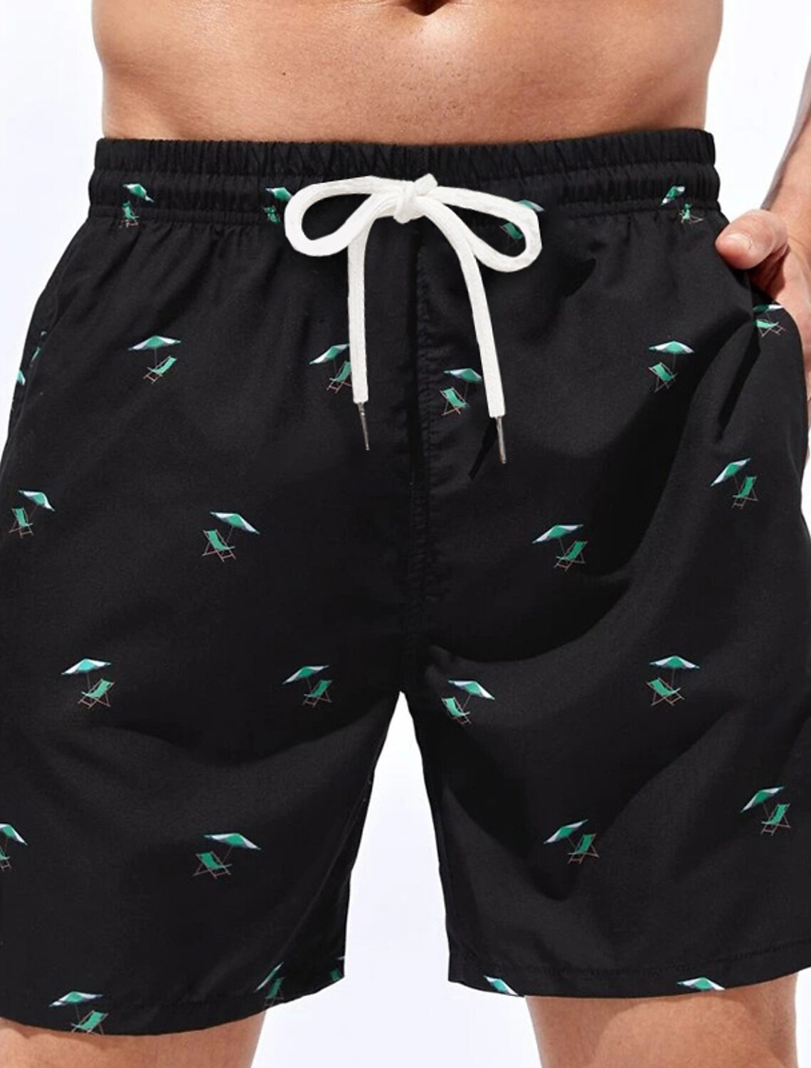 Top quality Brand High Quality New Style Free Delivery Designer Bag Beach vacation loose surfing shorts, plus size printed five quarter men's bea