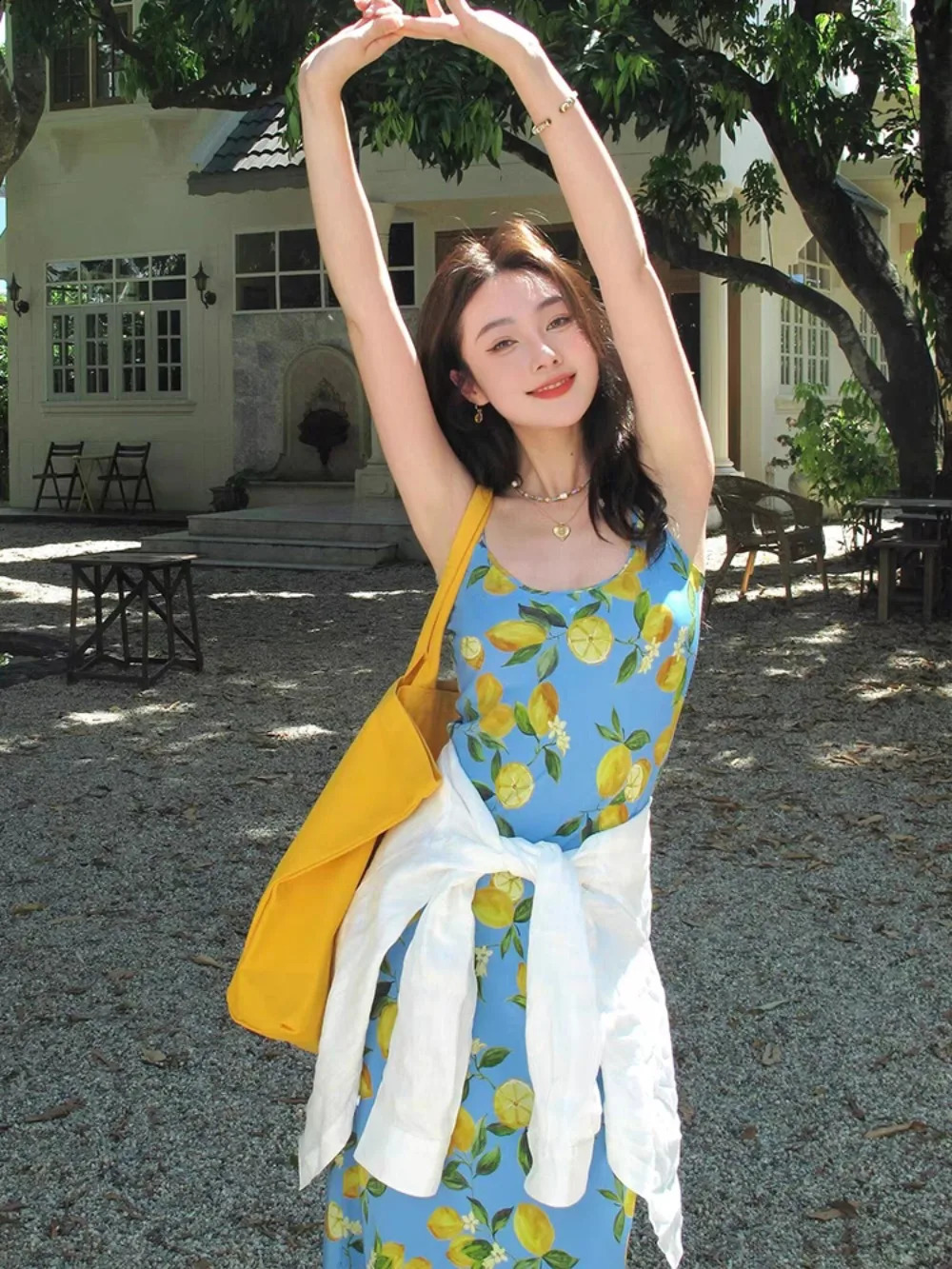 summer French style high-end floral printed figure slimming long dress with Dopamine Inspired by Estheticin Korean Influenced 250328