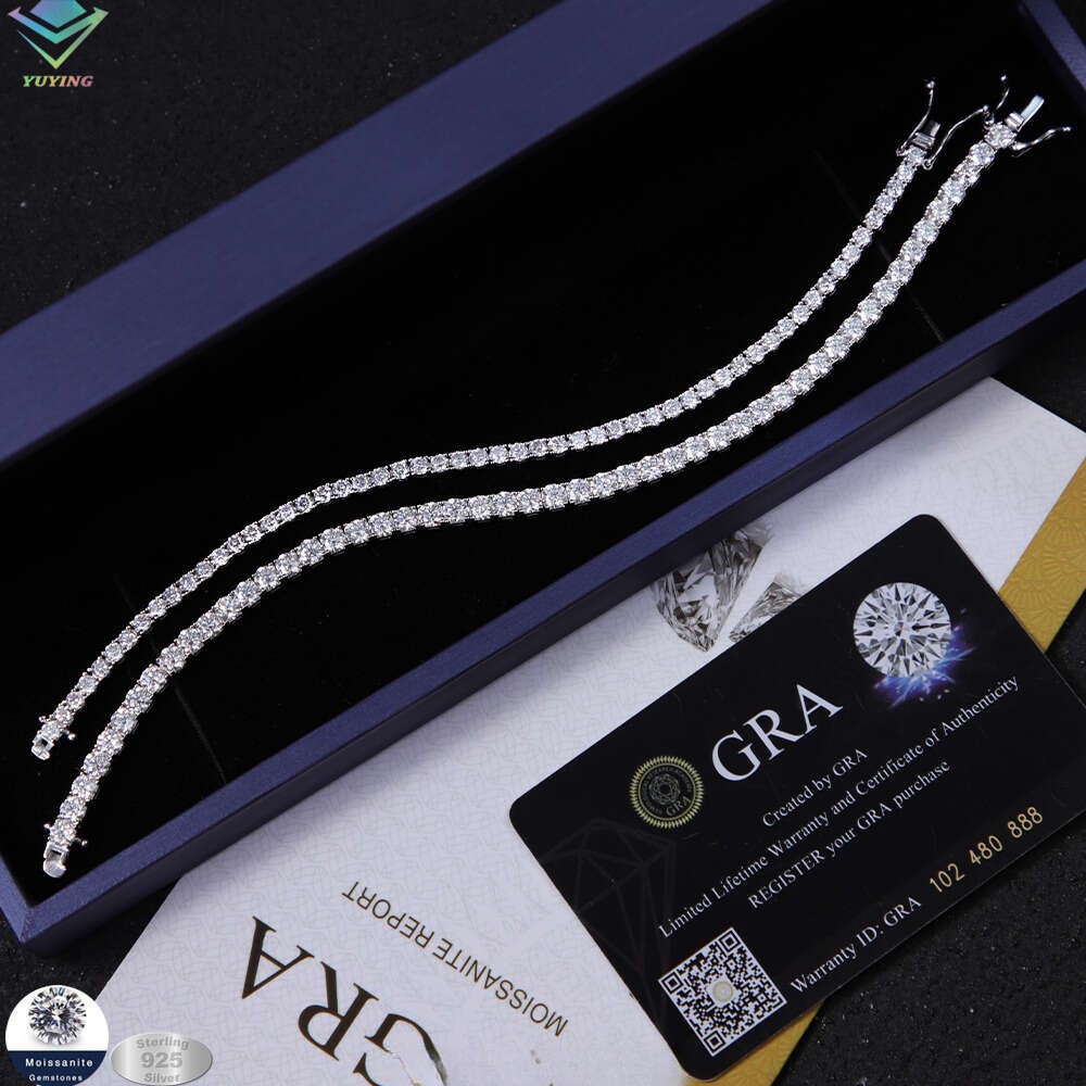 designer bracelets cuban k for men women sterg sier vvs iced out bracelet 2mm-6.5mm moissanite tennis chain