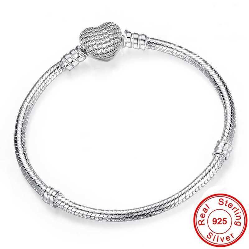 Hot Selling High Quality Authentic 925 Sterling Silver Snake Chain Bracelets Brand Charm Pandor bracelet For Women Jewelry Z250329