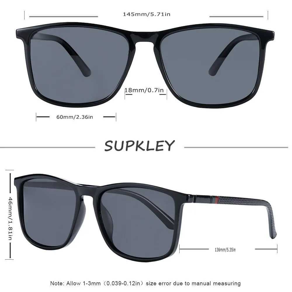 SUPKY Sports Sunes for Men Polari Cfortab Wear Square Sun es Ma Light Weight Eyewear Accory with Origina W250709