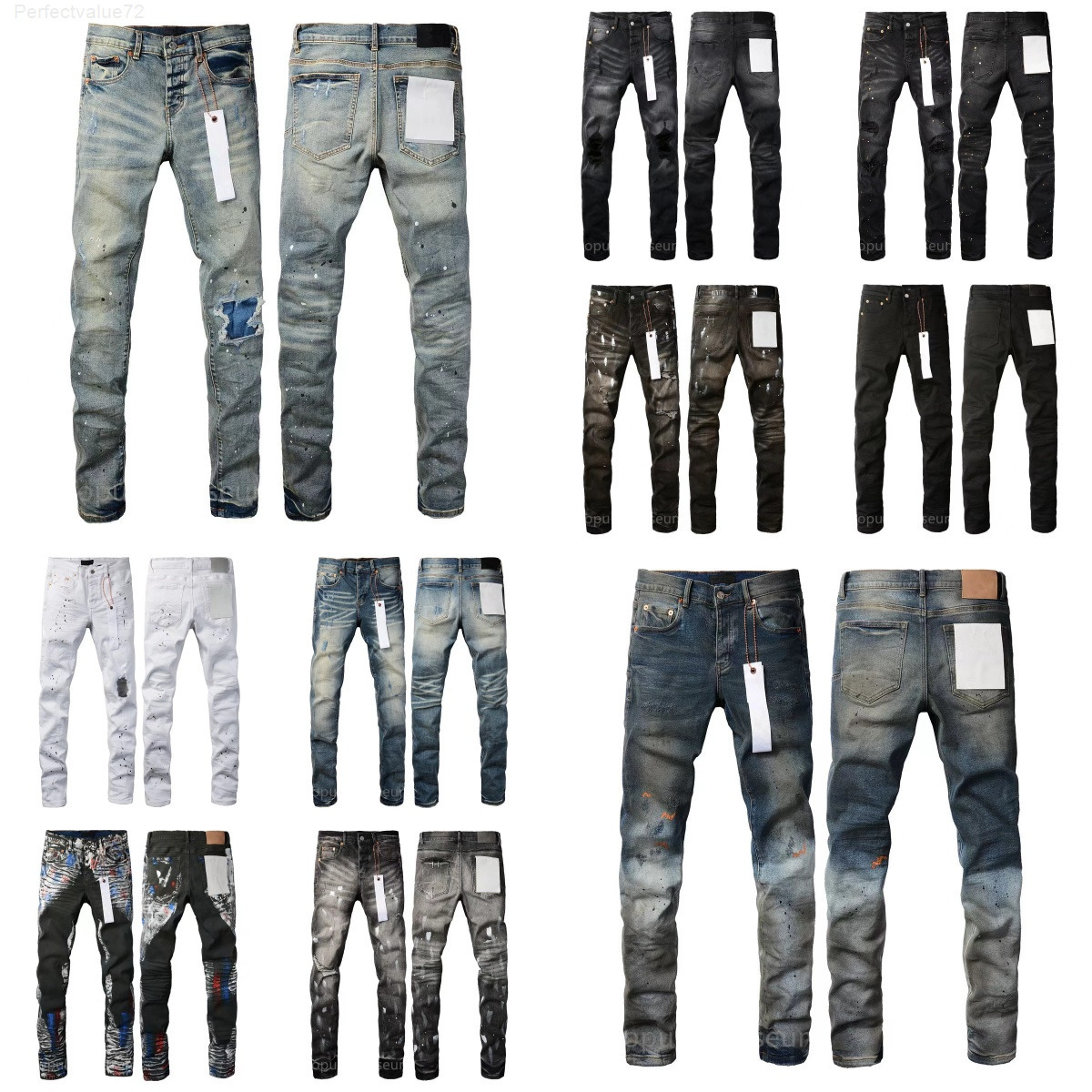mens designer jean black pencil pants hole cotton print hip hop streetwear pants casual streetwear casual designers joggers pant Jeans skinny Jeans high qual