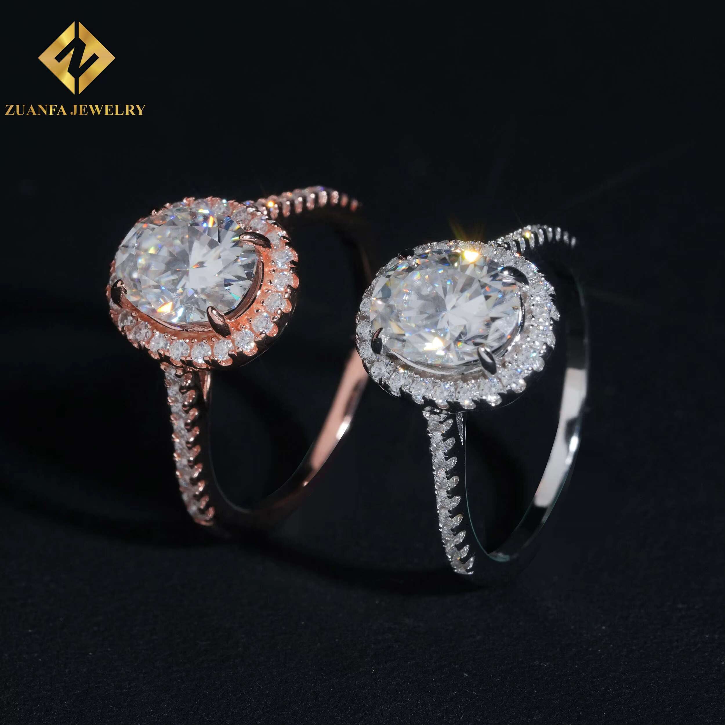 Factory Price Wedding Ring VVS Moissanite 925 Silver Rings Daily Jewelry Diamond Engagement Ring for Women Men