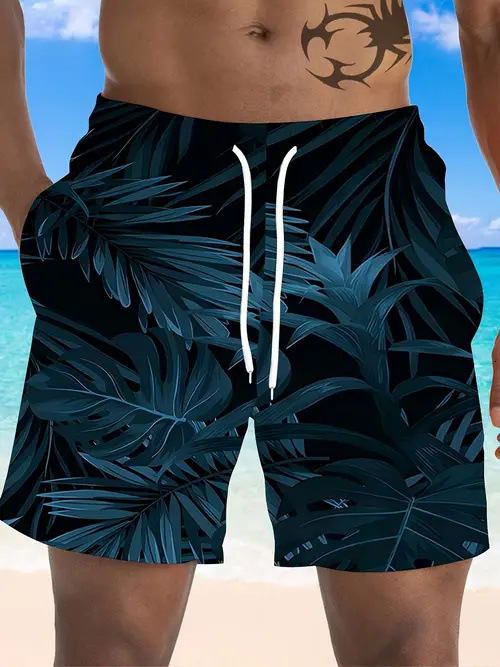 Top quality Brand High Quality New Style Free Delivery Designer Bag 2025 Summer Men's Quick Drying Beach Half Swim Pants, Black Casual Shorts