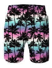 Top quality Brand High Quality New Style Free Delivery Designer Bag Straight beach shorts 3D digital print men's Hawaiian camouflage style loose 