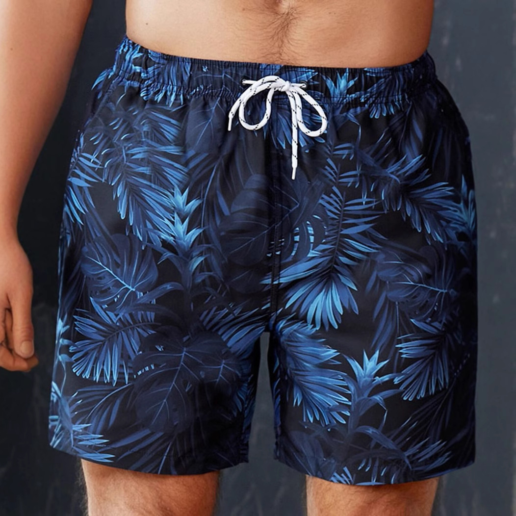 Top quality Brand High Quality New Style Free Delivery Designer Bag Beach vacation loose surfing shorts, plus size printed five quarter men's bea