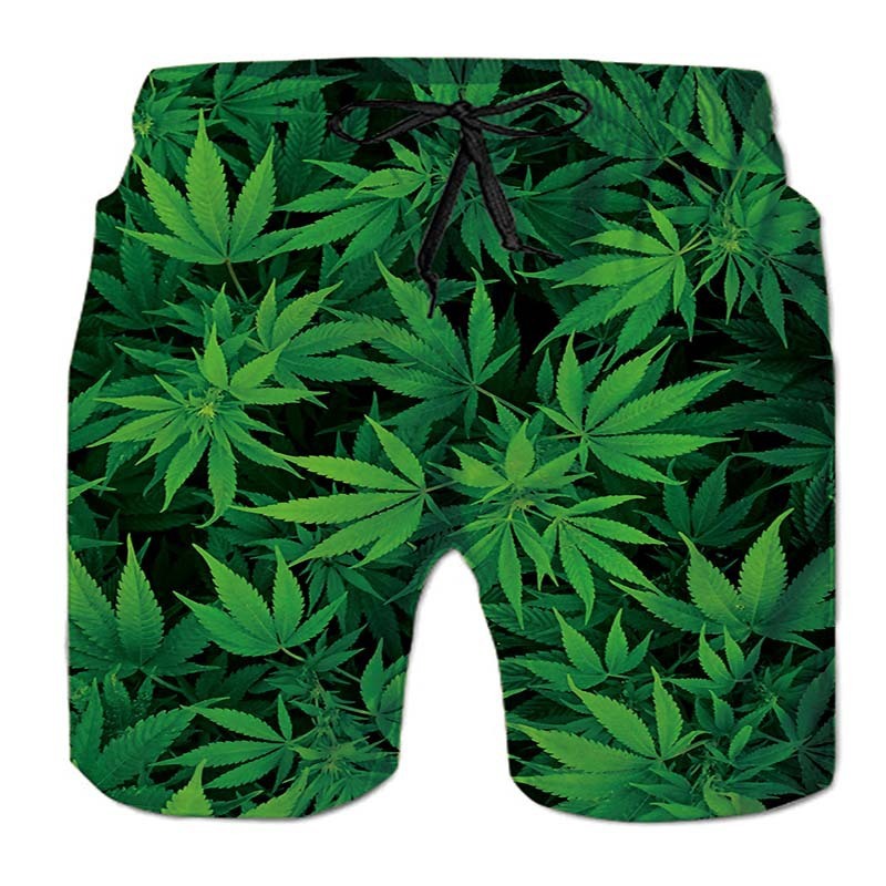 Top quality Brand High Quality New Style Free Delivery Designer Bag Straight 3D digital printed men's beach shorts in Hawaiian camouflage style, 