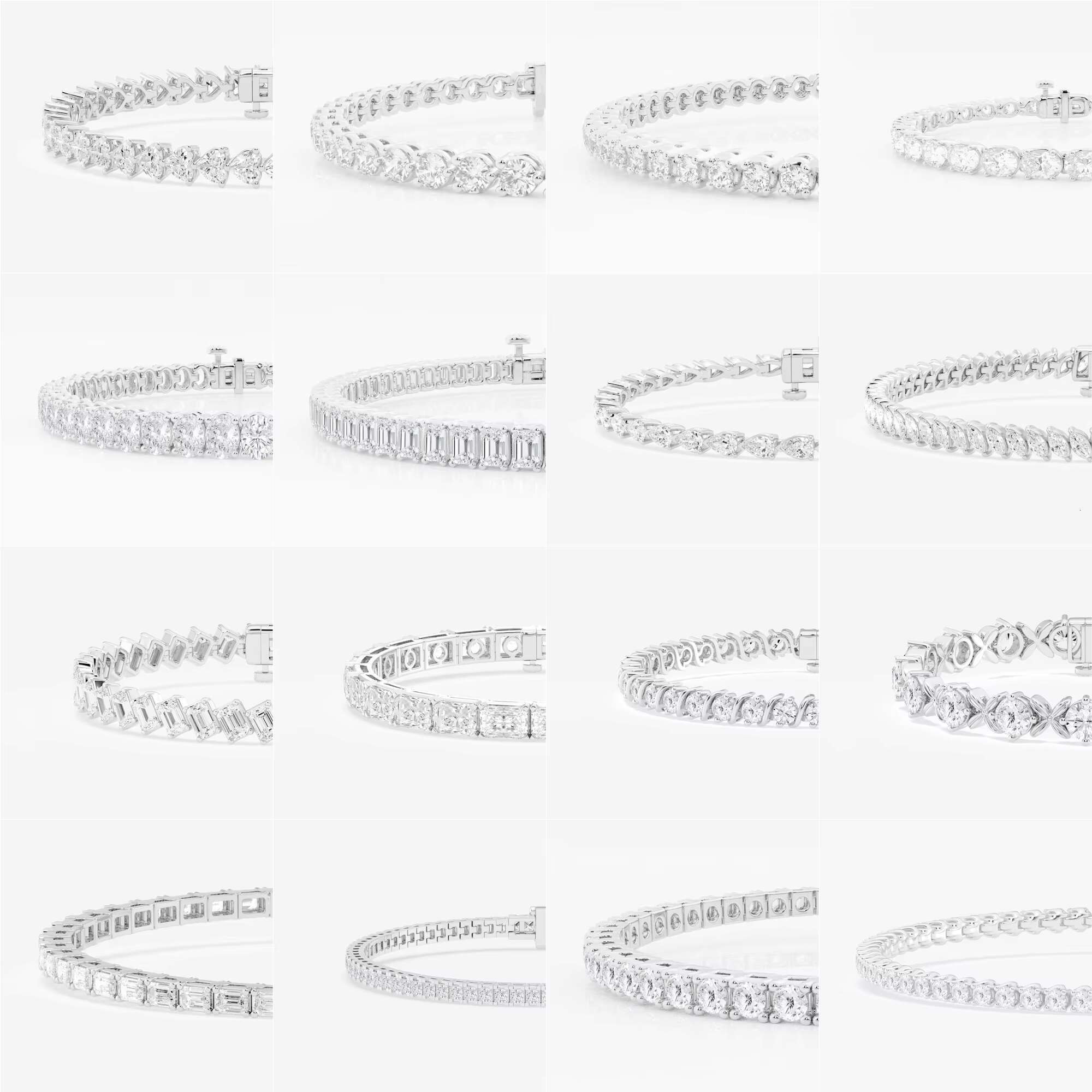 IGI GIA Certified VVS1 VVS2 CVD HPHT Lab Grown Diamond 14k 18k Real Solid White Gold Princess Tennis Bracelet Fine Jewelry Women