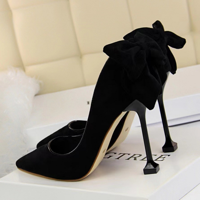 Free shipping designer shoes women high heels black comfortable breathable wear-resisting indoor casual shoe plus size 2025
