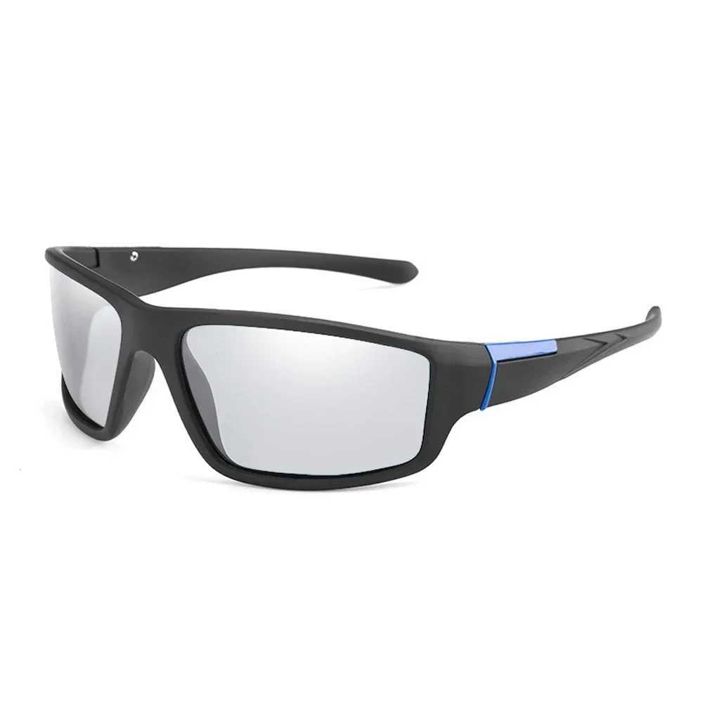 XaYbZc Men Photochromic Sunglasses Matte Black Sports Goggles Women Color Changing Polarized Driving 2025 Sun GlassesC250411