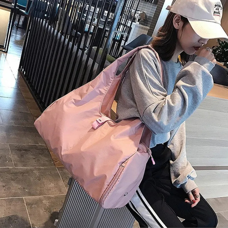 Yoga Mat Bag Womens Fitness Handbag Training Sac De Sports Swimming Travel Luggage Bag Dry Wet Separation Sports Shoulder Bag 250327